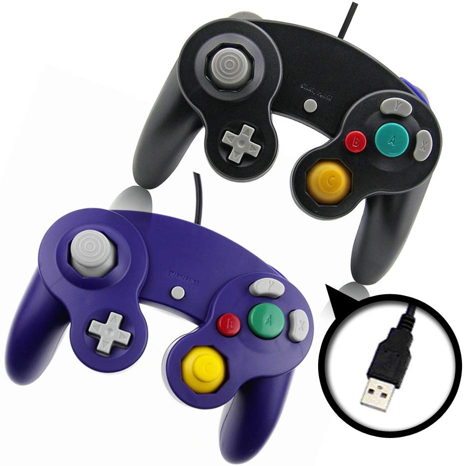 Retrolink Wired Nintendo Gamecube Style Usb Controller For Pc And Mac Black